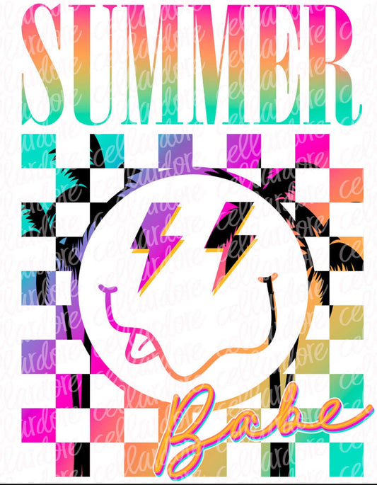 Summer babe Happy Face